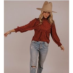 Roolee polka dot blouse
